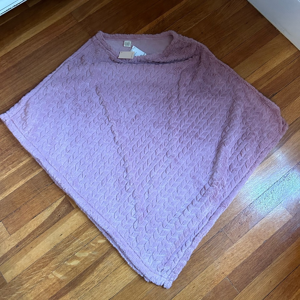 Pink Poncho Sweater NWT